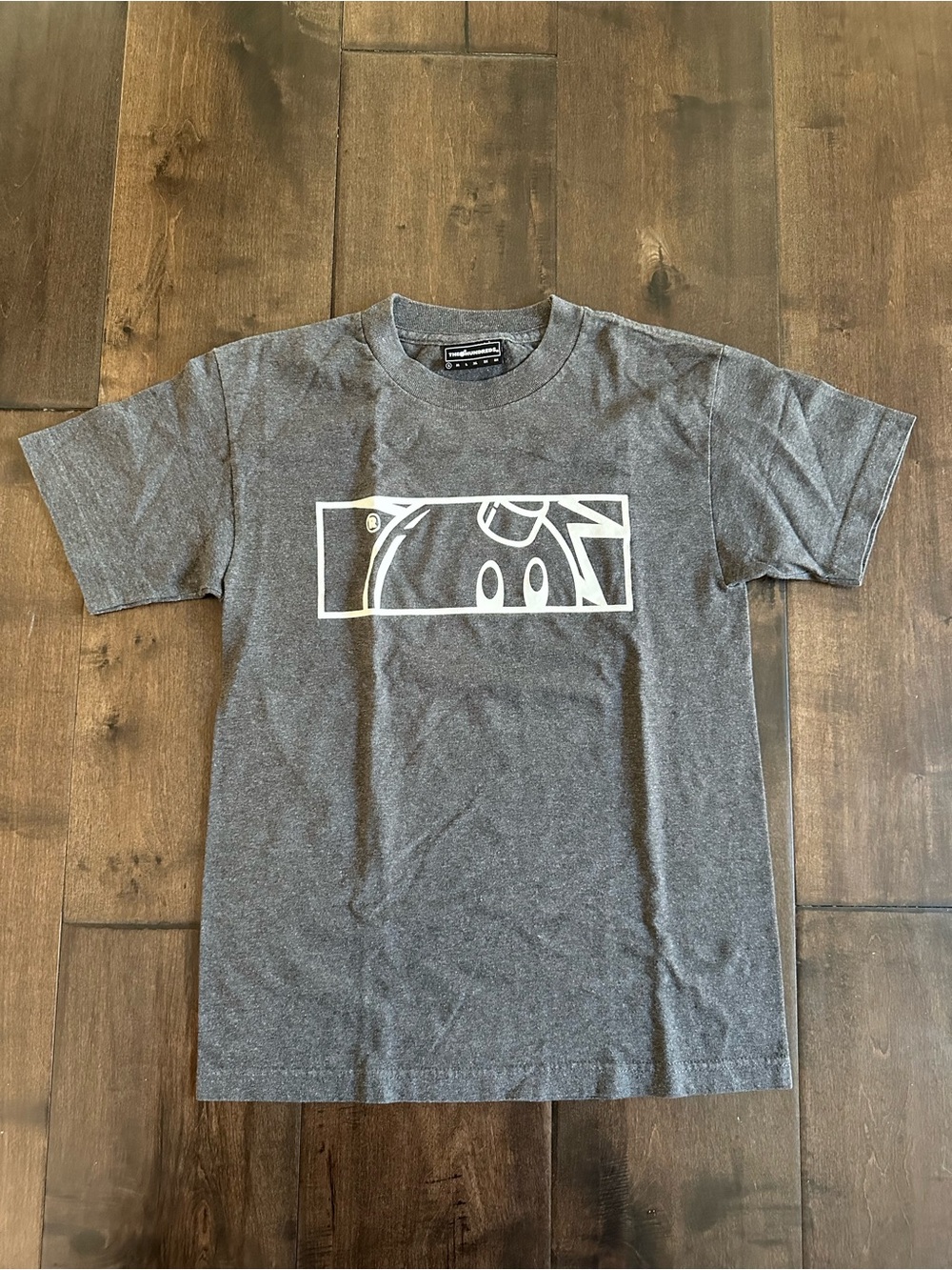 The Hundreds Gray Tee with White Box Character Graphic